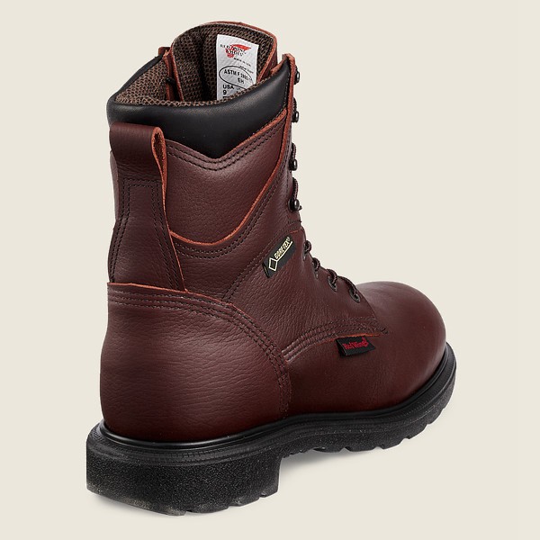 Red Wing Mens Supersole® 2.0 - 8-inch Insulated Waterproof Soft Toe - Work Boots Burgundy - 0897AMET